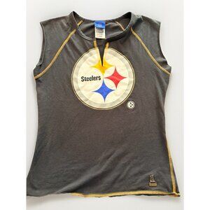 Cute Women’s Pittsburg Steelers Sexy NFL Tank Top Reebok Collab, L, Cotton, Soft